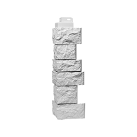 Наружный угол FINEBER Камень дикий, мелованный белый