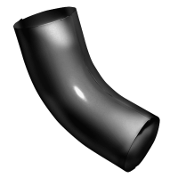 Колено трубы 60 Grand Line, глубокий черный