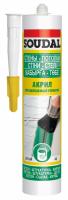 Акриловый окрашиваемый герметик Soudal, белый