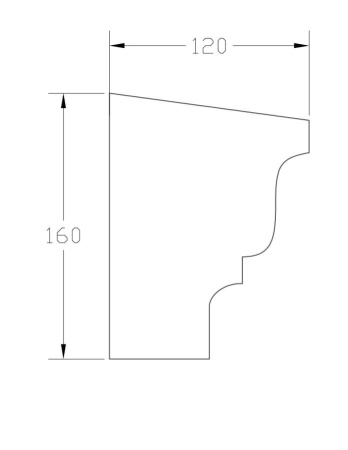 Подоконник ForPRO П-120x160