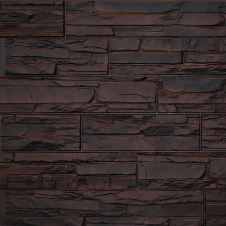 Фасадные панели FINEBER ДАЧНЫЙ Скол, темно-коричневый