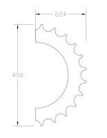 Ствол колонны ForPRO СК3-224x450
