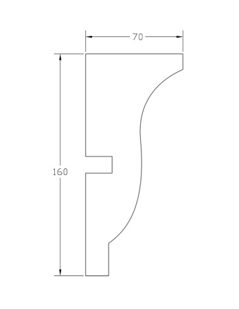Молдинг ForPRO М-70x160
