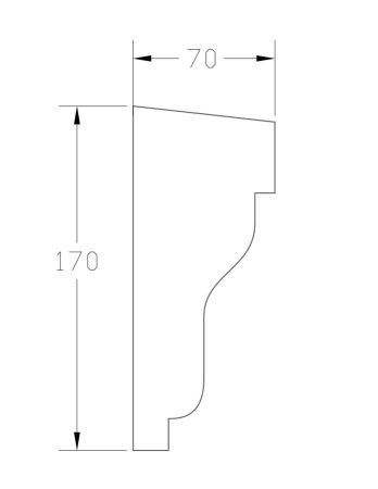 Подоконник ForPRO П-70x170
