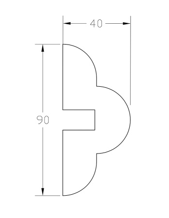 Молдинг ForPRO М-40x90