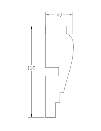 Молдинг ForPRO М-40x130