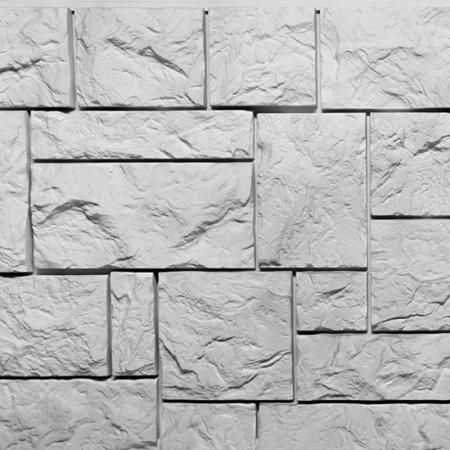 Фасадные панели FINEBER Камень дикий, мелованный белый