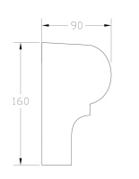 Подоконник ForPRO П-90x160