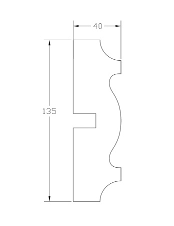 Молдинг ForPRO М-40x135