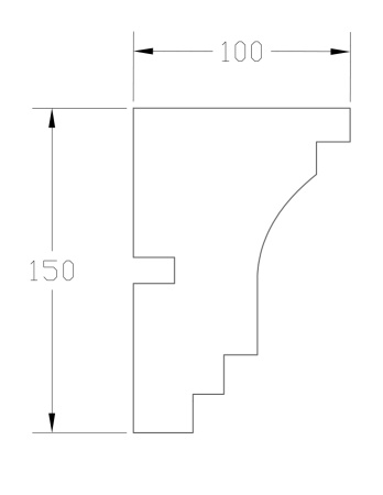 Карниз ForPRO К-100x150