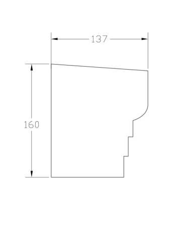 Подоконник ForPRO П-137x160