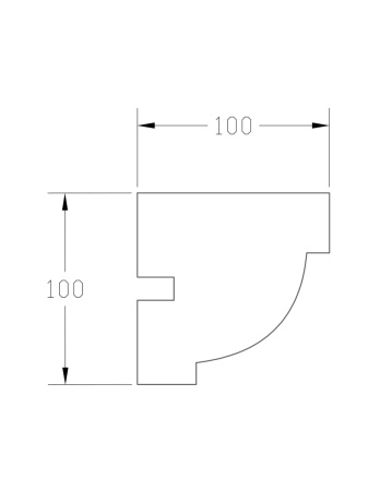 Карниз ForPRO К-100x100