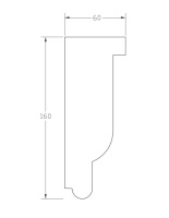 Подоконник ForPRO П-60x160