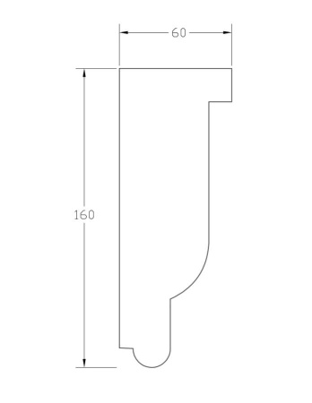 Подоконник ForPRO П-60x160