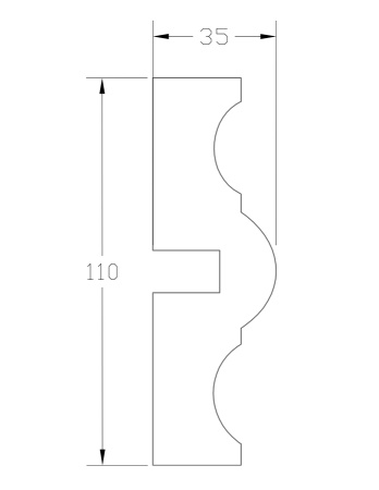 Наличник ForPRO Н-35x110
