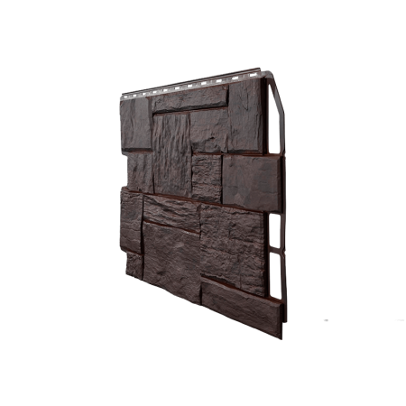 Фасадные панели FINEBER Туф, темно-коричневый