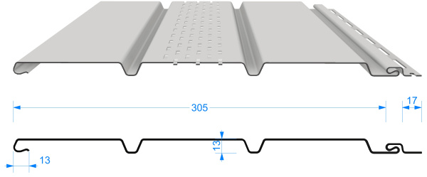 Софит DOCKE STANDARD перфорированный, пломбир