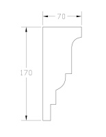 Подоконник ForPRO П-70x170(3)
