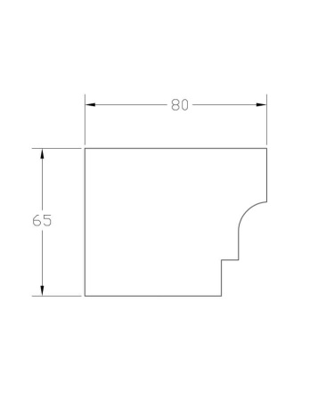 Подоконник ForPRO П-80x65