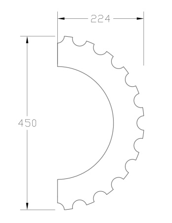 Ствол колонны ForPRO СК2-224x450