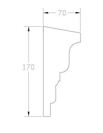 Подоконник ForPRO П-70x170(2)