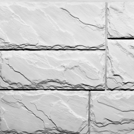 Фасадные панели FINEBER Камень крупный, мелованный белый