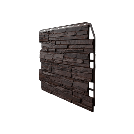 Фасадные панели FINEBER ДАЧНЫЙ Скол, темно-коричневый