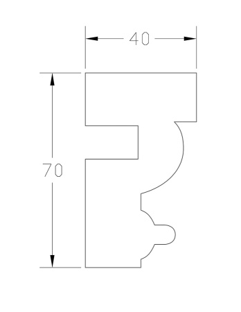 Молдинг ForPRO М-40x70(2)
