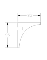 Карниз ForPRO К-85x95