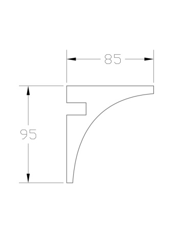 Карниз ForPRO К-85x95