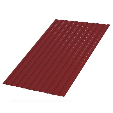 Профилированный лист С-8, коричнево-красный